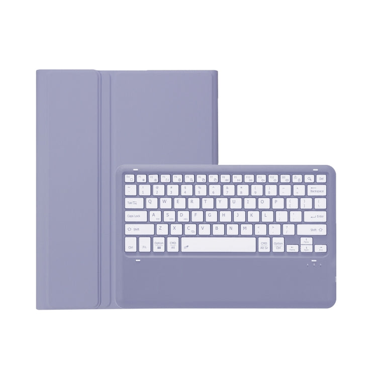 For Xiaomi Redmi Pad Pro 12.1 A0N11 Detachable Bluetooth Keyboard TPU Lambskin Leather Tablet Case(Lavender White) - Others Keyboard by PMC Jewellery | Online Shopping South Africa | PMC Jewellery | Buy Now Pay Later Mobicred