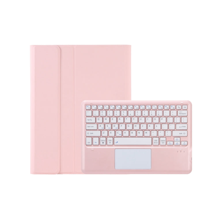 For Xiaomi Redmi Pad Pro 12.1 A0N11-A Detachable Bluetooth Keyboard TPU Lambskin Leather Tablet Case with Touchpad(Pink White) - Others Keyboard by PMC Jewellery | Online Shopping South Africa | PMC Jewellery | Buy Now Pay Later Mobicred
