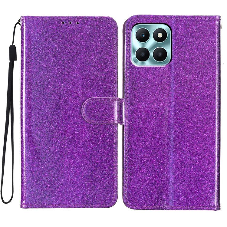 For Honor X6c 4G Glitter Powder Flip Leather Phone Case(Purple) - free shipping - PMC TechLife - Order now!