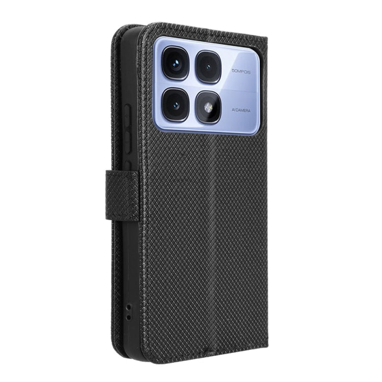 For Redmi K70 Ultra Diamond Texture Leather Phone Case(Black) - Xiaomi Cases by PMC Jewellery | Online Shopping South Africa | PMC Jewellery | Buy Now Pay Later Mobicred