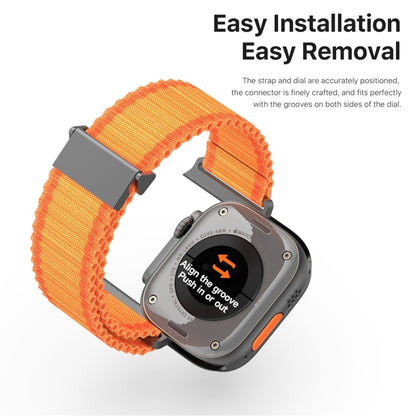 For Apple Watch SE 2023 44mm DUX DUCIS YC Series Ocean Nylon Watch Band(Orange) - Watch Bands by DUX DUCIS | Online Shopping South Africa | PMC Jewellery | Buy Now Pay Later Mobicred