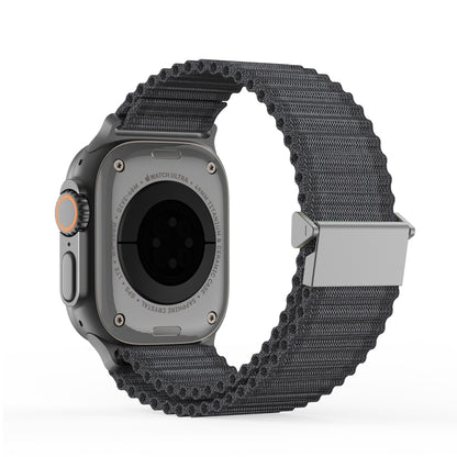 For Apple Watch SE 2023 44mm DUX DUCIS YC Series Ocean Nylon Watch Band(Dark Grey) - Watch Bands by DUX DUCIS | Online Shopping South Africa | PMC Jewellery | Buy Now Pay Later Mobicred