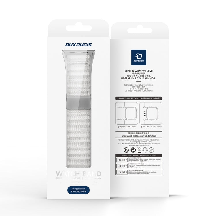 For Apple Watch SE 2023 40mm DUX DUCIS YC Series Ocean Nylon Watch Band(White) - Watch Bands by DUX DUCIS | Online Shopping South Africa | PMC Jewellery | Buy Now Pay Later Mobicred