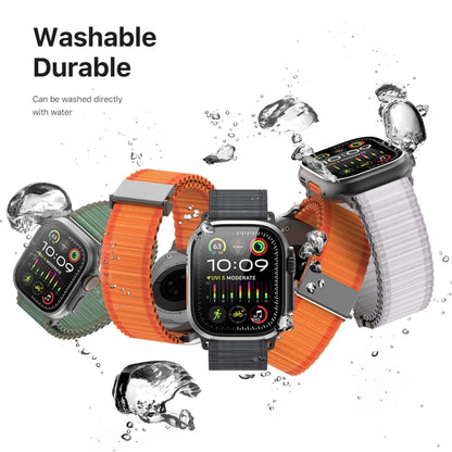 For Apple Watch Series 9 45mm DUX DUCIS YC Series Ocean Nylon Watch Band(Orange) - Watch Bands by DUX DUCIS | Online Shopping South Africa | PMC Jewellery | Buy Now Pay Later Mobicred