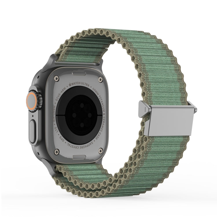 For Apple Watch SE 2022 44mm DUX DUCIS YC Series Ocean Nylon Watch Band(Green) - Watch Bands by DUX DUCIS | Online Shopping South Africa | PMC Jewellery | Buy Now Pay Later Mobicred