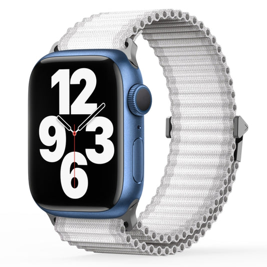 For Apple Watch Series 7 45mm DUX DUCIS YC Series Ocean Nylon Watch Band(White) - Watch Bands by DUX DUCIS | Online Shopping South Africa | PMC Jewellery | Buy Now Pay Later Mobicred