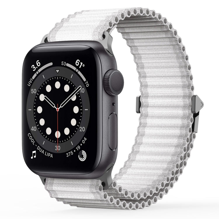 For Apple Watch Series 6 40mm DUX DUCIS YC Series Ocean Nylon Watch Band(White) - Watch Bands by DUX DUCIS | Online Shopping South Africa | PMC Jewellery | Buy Now Pay Later Mobicred