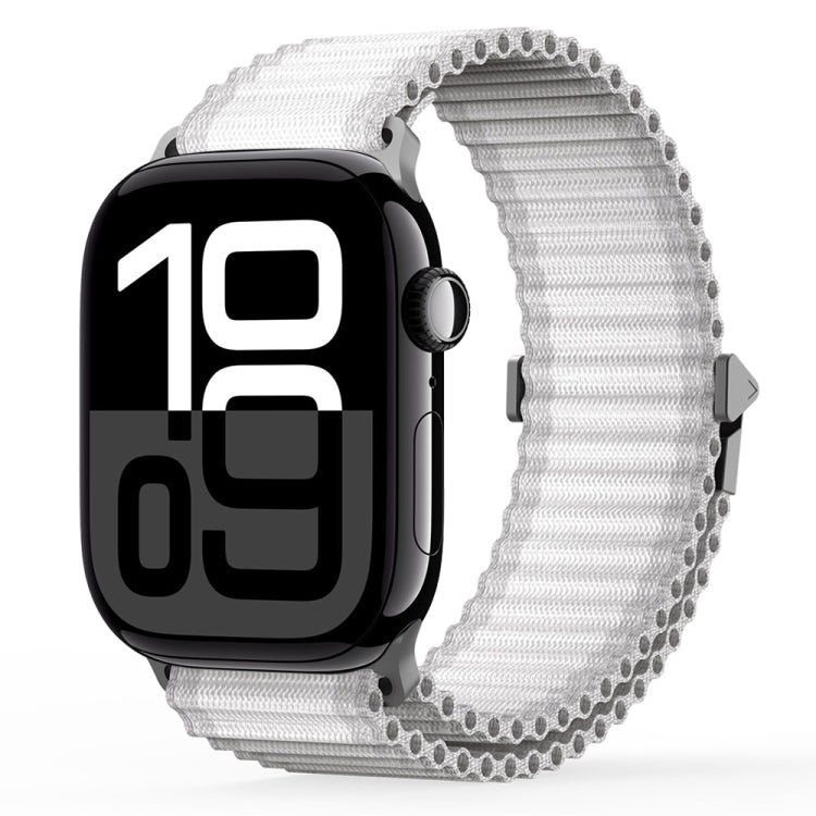 For Apple Watch Series 10 42mm DUX DUCIS YC Series Ocean Nylon Watch Band(White) - Watch Bands by DUX DUCIS | Online Shopping South Africa | PMC Jewellery | Buy Now Pay Later Mobicred