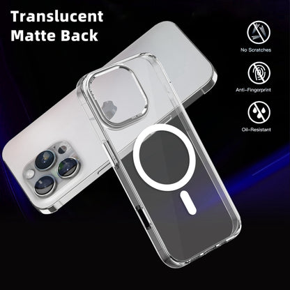 For iPhone 16 Pro Max Ice Color Magnetic Series Magsafe Magnetic PC Hybrid TPU Phone Case(Transparent) - iPhone 16 Pro Max Cases by PMC Jewellery | Online Shopping South Africa | PMC Jewellery | Buy Now Pay Later Mobicred