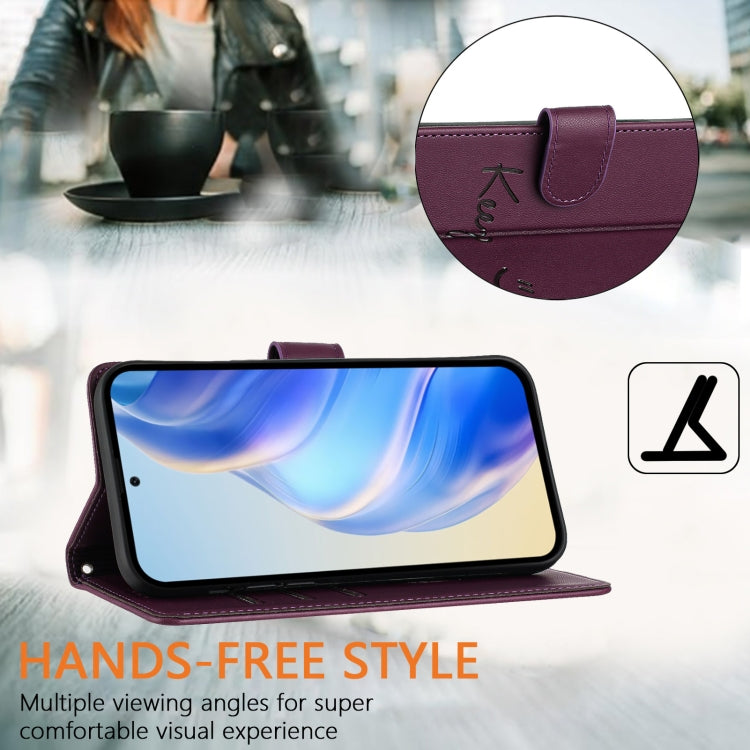 For Ulefone Note 18 Ultra 5G Smile Embossing RFID Leather Phone Case(Violet) - Ulefone Cases by PMC Jewellery | Online Shopping South Africa | PMC Jewellery | Buy Now Pay Later Mobicred