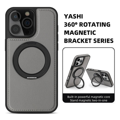 For iPhone 16 Pro Max Yashi 360 Degree Rotating MagSafe Holder Phone Case(Grey) - iPhone 16 Pro Max Cases by PMC Jewellery | Online Shopping South Africa | PMC Jewellery | Buy Now Pay Later Mobicred