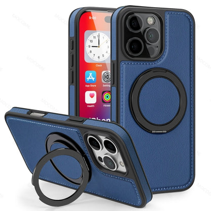 For iPhone 16 Pro Max Yashi 360 Degree Rotating MagSafe Holder Phone Case(Blue) - iPhone 16 Pro Max Cases by PMC Jewellery | Online Shopping South Africa | PMC Jewellery | Buy Now Pay Later Mobicred