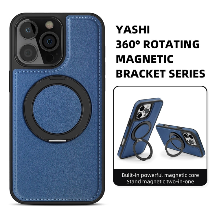 For iPhone 16 Pro Max Yashi 360 Degree Rotating MagSafe Holder Phone Case(Blue) - iPhone 16 Pro Max Cases by PMC Jewellery | Online Shopping South Africa | PMC Jewellery | Buy Now Pay Later Mobicred