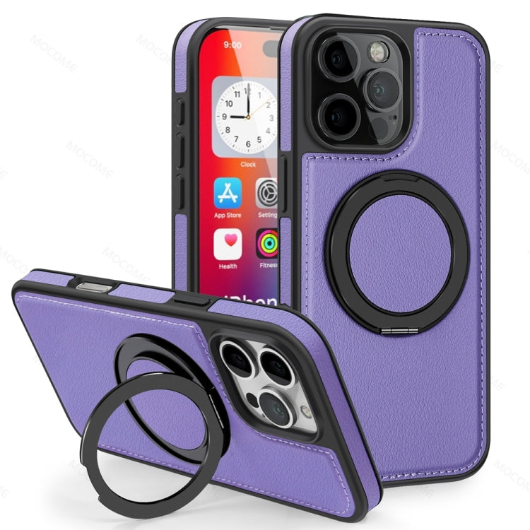 For iPhone 16 Pro Max Yashi 360 Degree Rotating MagSafe Holder Phone Case(Purple) - iPhone 16 Pro Max Cases by PMC Jewellery | Online Shopping South Africa | PMC Jewellery | Buy Now Pay Later Mobicred