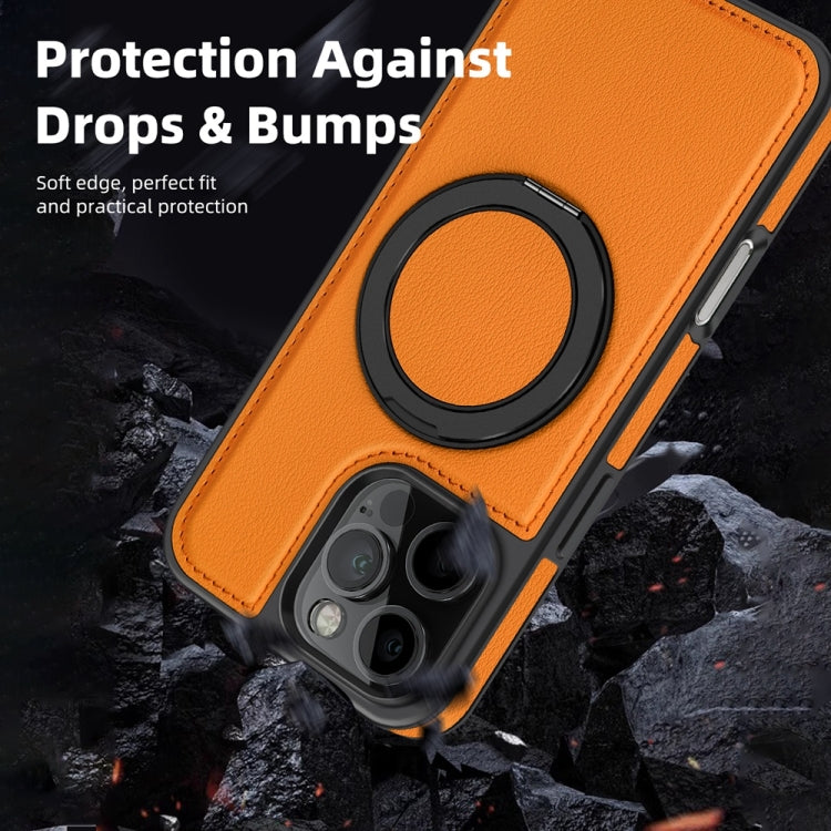 For iPhone 16 Pro Max Yashi 360 Degree Rotating MagSafe Holder Phone Case(Orange) - iPhone 16 Pro Max Cases by PMC Jewellery | Online Shopping South Africa | PMC Jewellery | Buy Now Pay Later Mobicred