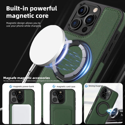 For iPhone 16 Pro Yashi 360 Degree Rotating MagSafe Holder Phone Case(Dark Green) - iPhone 16 Pro Cases by PMC Jewellery | Online Shopping South Africa | PMC Jewellery | Buy Now Pay Later Mobicred