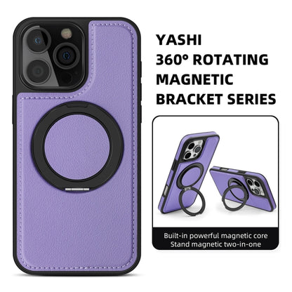 For iPhone 16 Pro Yashi 360 Degree Rotating MagSafe Holder Phone Case(Purple) - iPhone 16 Pro Cases by PMC Jewellery | Online Shopping South Africa | PMC Jewellery | Buy Now Pay Later Mobicred