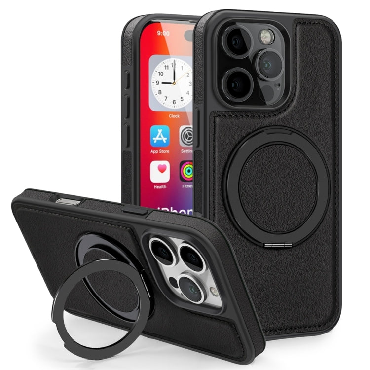 For iPhone 16 Pro Yashi 360 Degree Rotating MagSafe Holder Phone Case(Black) - iPhone 16 Pro Cases by PMC Jewellery | Online Shopping South Africa | PMC Jewellery | Buy Now Pay Later Mobicred