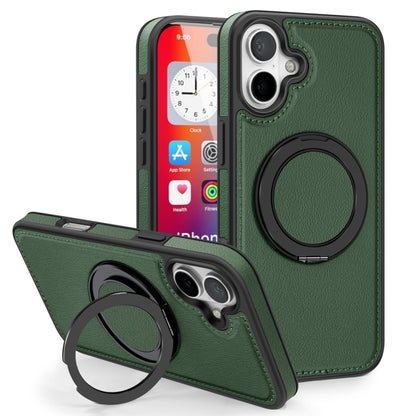 For iPhone 16 Plus Yashi 360 Degree Rotating MagSafe Holder Phone Case(Dark Green) - iPhone 16 Plus Cases by PMC Jewellery | Online Shopping South Africa | PMC Jewellery | Buy Now Pay Later Mobicred