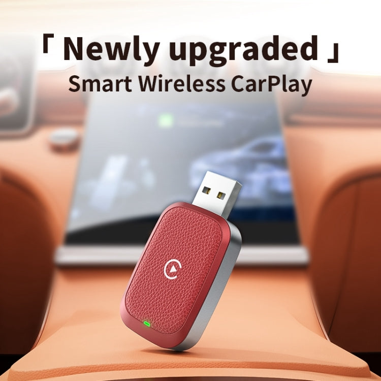 2 in 1 Car Carplay / Android Auto Carplay Box Wired to Wireless Adapter(Red) - Bluetooth Adapters by PMC Jewellery | Online Shopping South Africa | PMC Jewellery | Buy Now Pay Later Mobicred