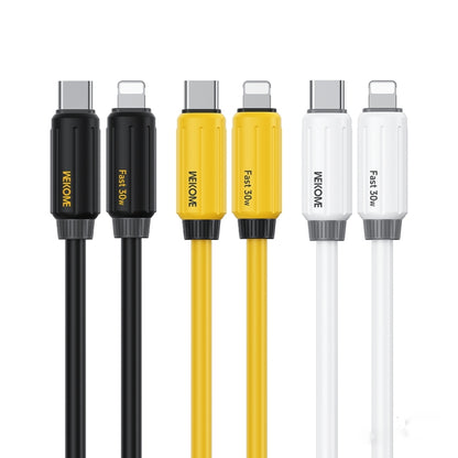 WK WDC-29 Elastic Genuine Silicone 1m PD30W Type-C to 8 Pin Fast Charging Data Cable(White) - 2 in 1 Cable by WK | Online Shopping South Africa | PMC Jewellery | Buy Now Pay Later Mobicred