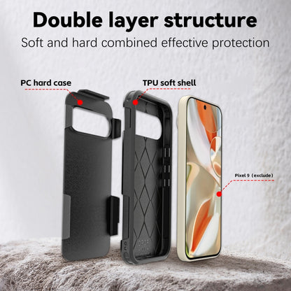 For Google Pixel 9 RedPepper Armor PC Hybrid TPU Phone Case(Black) - Google Cases by RedPepper | Online Shopping South Africa | PMC Jewellery | Buy Now Pay Later Mobicred