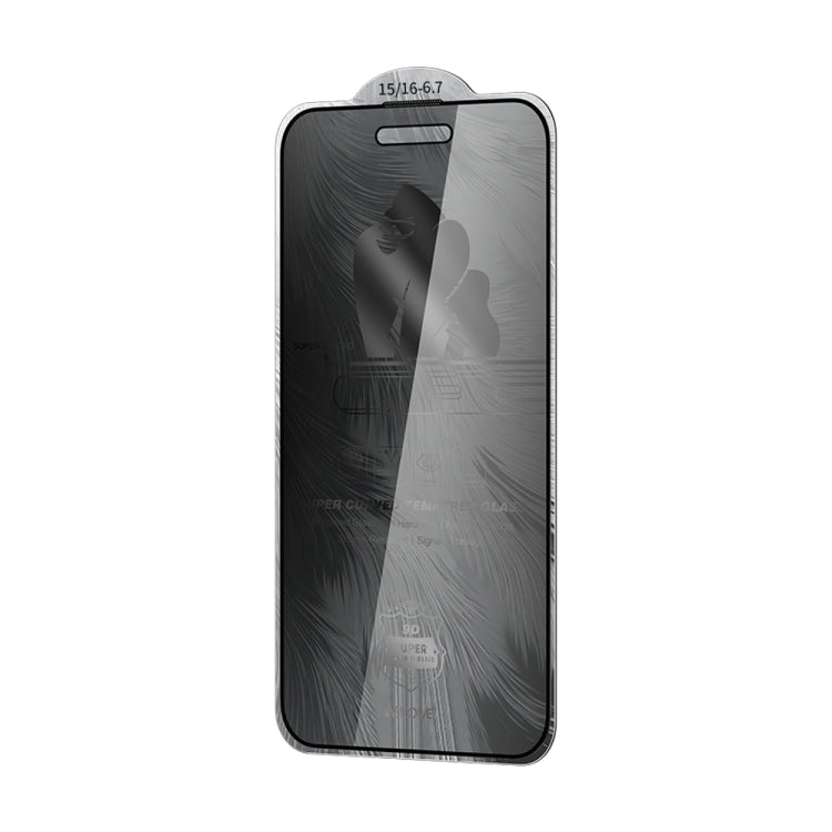 For iPhone 16 Plus / 15 Plus WK WTP-089 Space King Kong 9D Curved 360 Degree Privacy Tempered Glass Film - free shipping - PMC Jewellery - Order now!