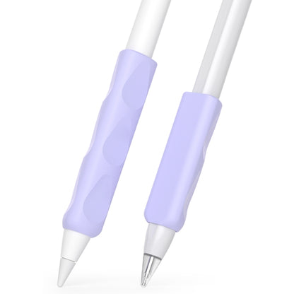 For Apple Pencil & Huawei M-Pencil Series Universal Stylus Silicone Protective Grip Cover(Purple) - Pencil Accessories by PMC Jewellery | Online Shopping South Africa | PMC Jewellery | Buy Now Pay Later Mobicred