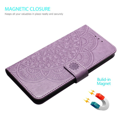 For Motorola Edge 2024 Flower Embossed Leather Phone Case(Purple) - Motorola Cases by PMC Jewellery | Online Shopping South Africa | PMC Jewellery | Buy Now Pay Later Mobicred