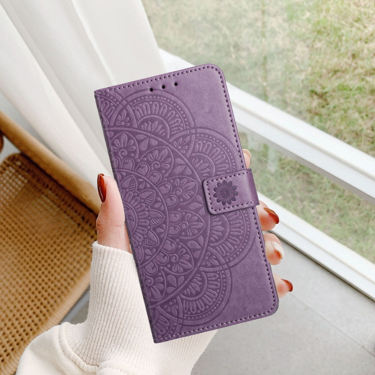 For Motorola Moto G Stylus 5G 2024 Flower Embossed Leather Phone Case(Purple) - Motorola Cases by PMC Jewellery | Online Shopping South Africa | PMC Jewellery | Buy Now Pay Later Mobicred