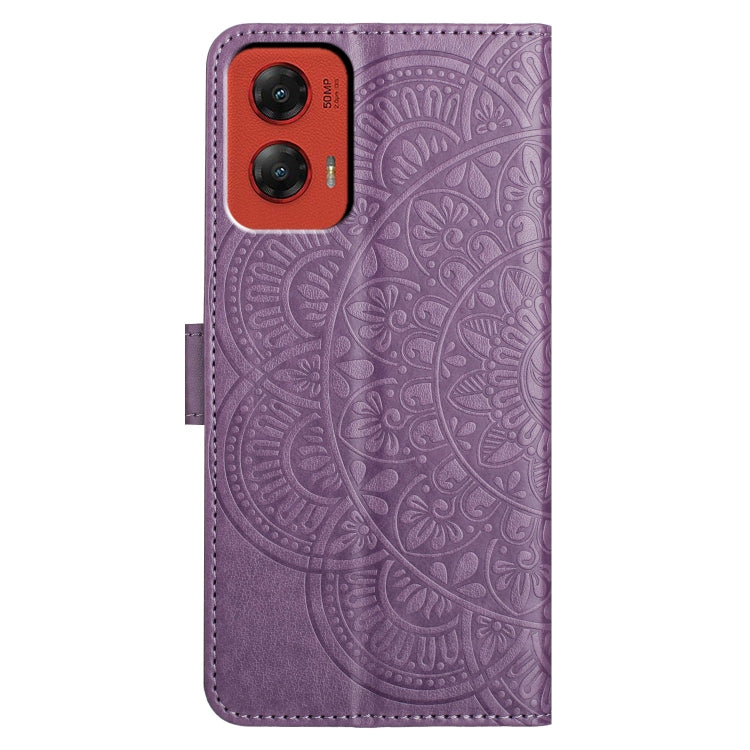 For Motorola Moto G Stylus 5G 2024 Flower Embossed Leather Phone Case(Purple) - Motorola Cases by PMC Jewellery | Online Shopping South Africa | PMC Jewellery | Buy Now Pay Later Mobicred