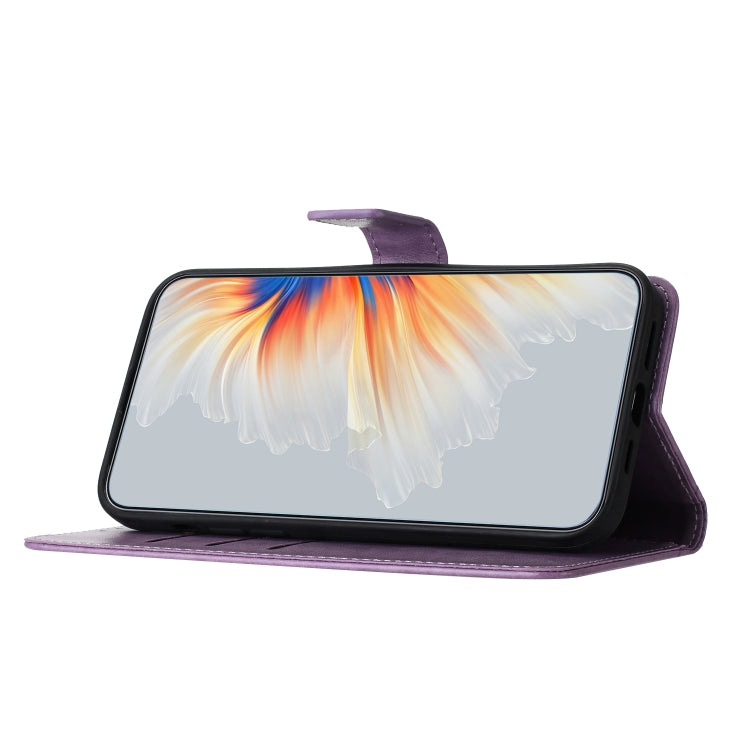 For Motorola Moto G Stylus 5G 2024 Flower Embossed Leather Phone Case(Purple) - Motorola Cases by PMC Jewellery | Online Shopping South Africa | PMC Jewellery | Buy Now Pay Later Mobicred