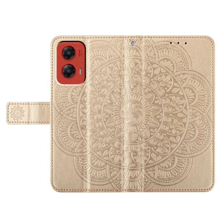 For Motorola Moto G Stylus 5G 2024 Flower Embossed Leather Phone Case(Gold) - Motorola Cases by PMC Jewellery | Online Shopping South Africa | PMC Jewellery | Buy Now Pay Later Mobicred