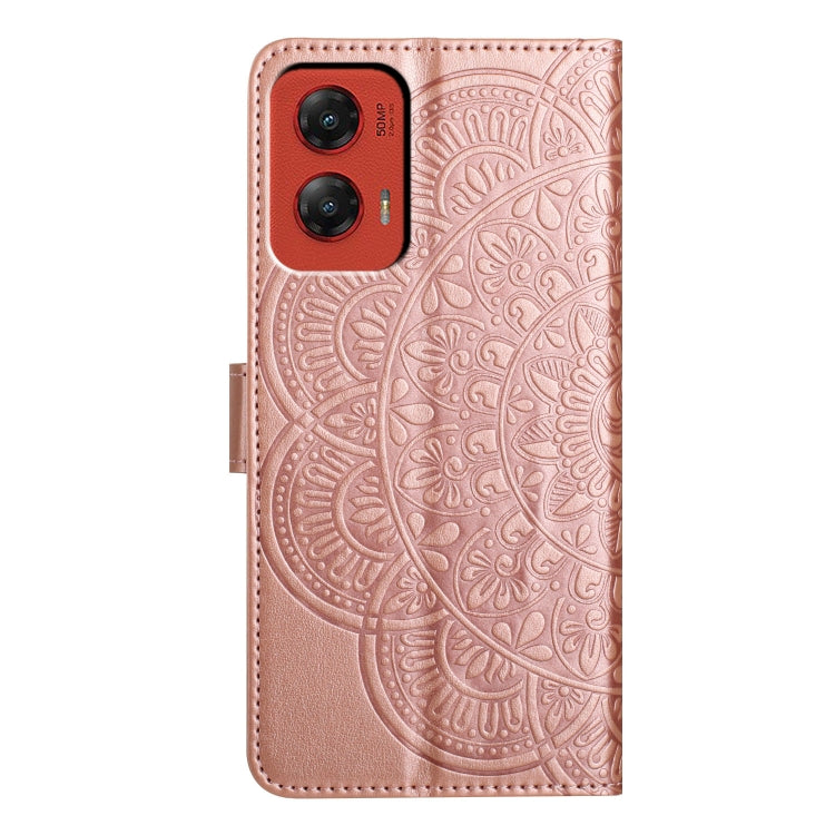 For Motorola Moto G Stylus 5G 2024 Flower Embossed Leather Phone Case(Rose Gold) - Motorola Cases by PMC Jewellery | Online Shopping South Africa | PMC Jewellery | Buy Now Pay Later Mobicred