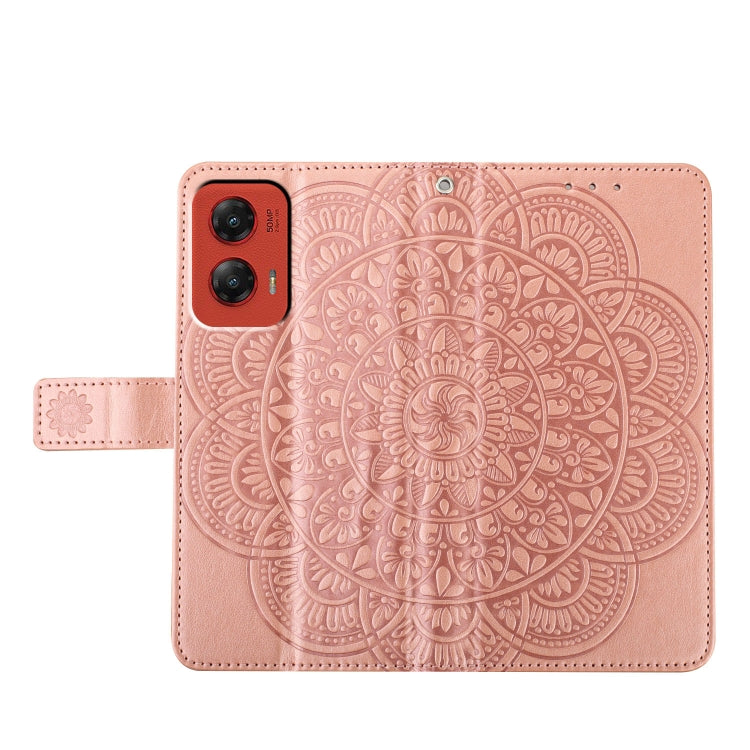 For Motorola Moto G Stylus 5G 2024 Flower Embossed Leather Phone Case(Rose Gold) - Motorola Cases by PMC Jewellery | Online Shopping South Africa | PMC Jewellery | Buy Now Pay Later Mobicred
