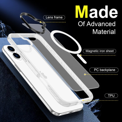 For iPhone 16 Plus Frosted Skin Feel MagSafe Transparent Phone Case(White) - iPhone 16 Plus Cases by PMC Jewellery | Online Shopping South Africa | PMC Jewellery | Buy Now Pay Later Mobicred