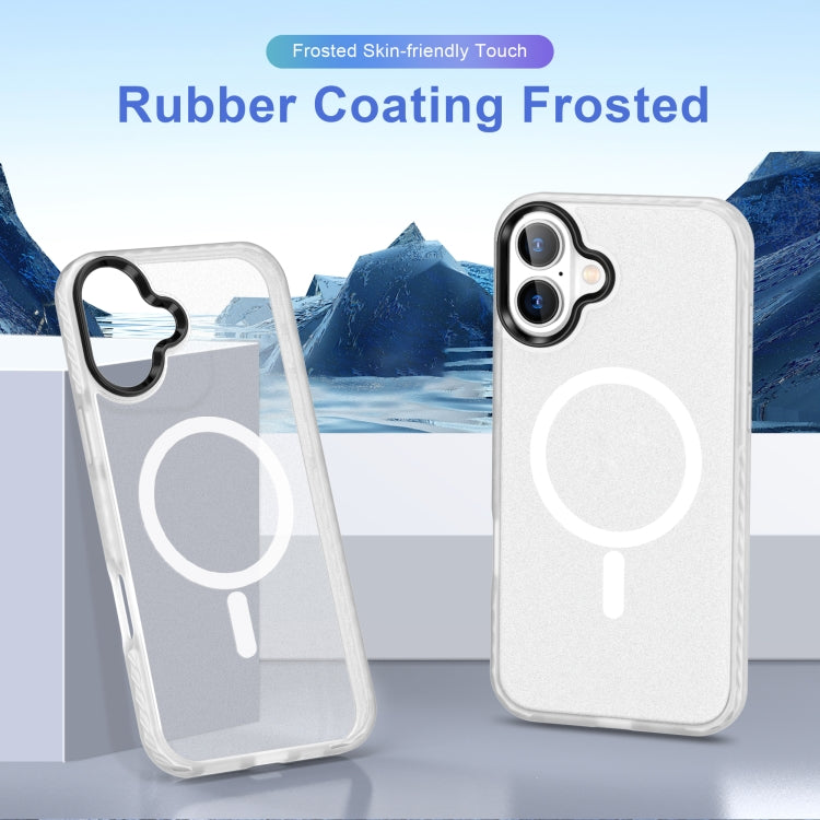 For iPhone 16 Frosted Skin Feel MagSafe Transparent Phone Case(White) - iPhone 16 Cases by PMC Jewellery | Online Shopping South Africa | PMC Jewellery | Buy Now Pay Later Mobicred