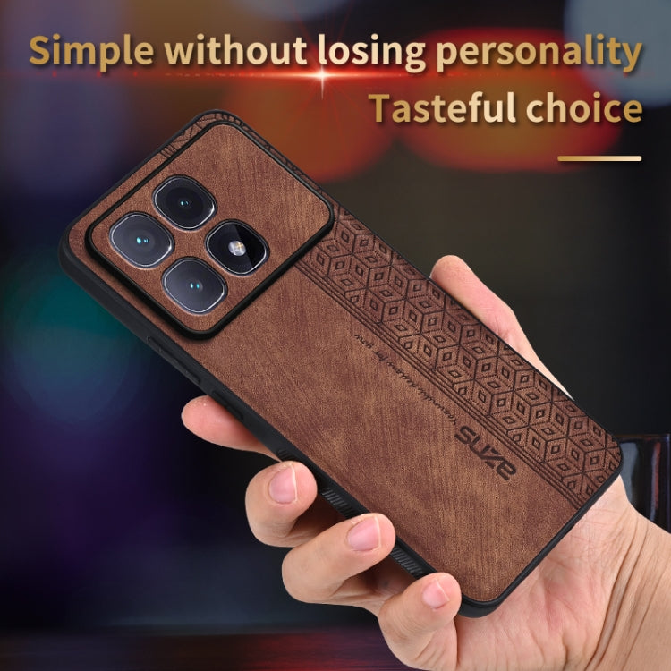 For Redmi K70 Ultra AZNS 3D Embossed Skin Feel Phone Case(Brown) - Xiaomi Cases by AZNS | Online Shopping South Africa | PMC Jewellery | Buy Now Pay Later Mobicred