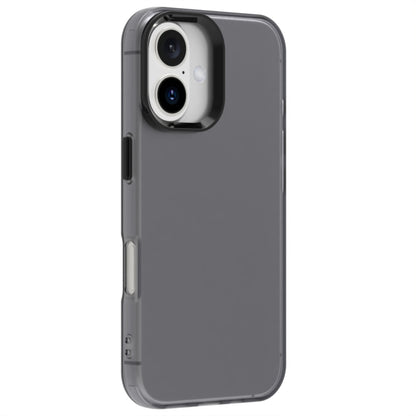 For iPhone 16 Candy PC Hybrid TPU Shockproof Phone Case(Black) - iPhone 16 Cases by PMC Jewellery | Online Shopping South Africa | PMC Jewellery | Buy Now Pay Later Mobicred