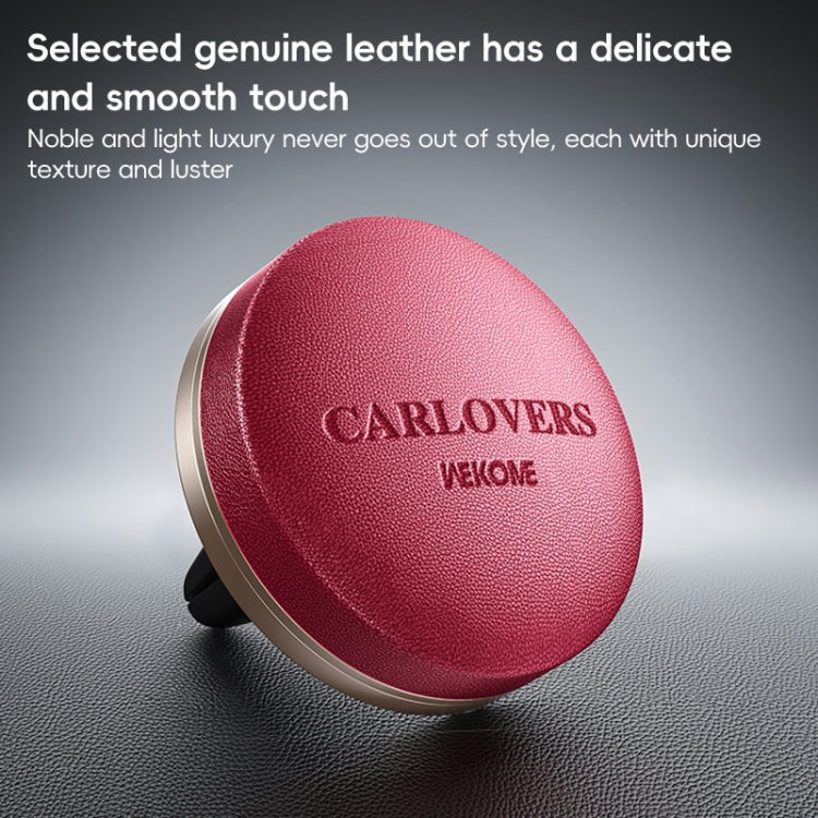WEKOME WT-CA07 K-Captain Genuine Leather Solid Car Aroma Diffuser(Black) - Air Freshener by WK | Online Shopping South Africa | PMC Jewellery | Buy Now Pay Later Mobicred
