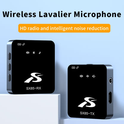 SX85 1 TX + 1 RX Square Smart Noise Reduction Lavalier Wireless Microphone(Type-C) - Microphone by PMC Jewellery | Online Shopping South Africa | PMC Jewellery | Buy Now Pay Later Mobicred