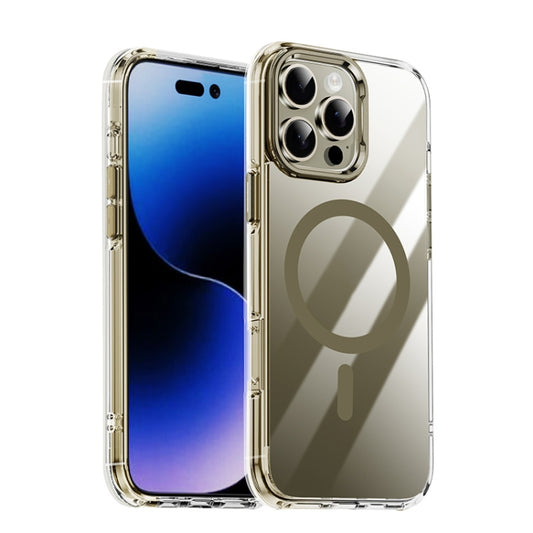 For iPhone 16 Pro Airbag PC Hybrid TPU Magsafe Phone Case(Clear Gold) - iPhone 16 Pro Cases by PMC Jewellery | Online Shopping South Africa | PMC Jewellery | Buy Now Pay Later Mobicred