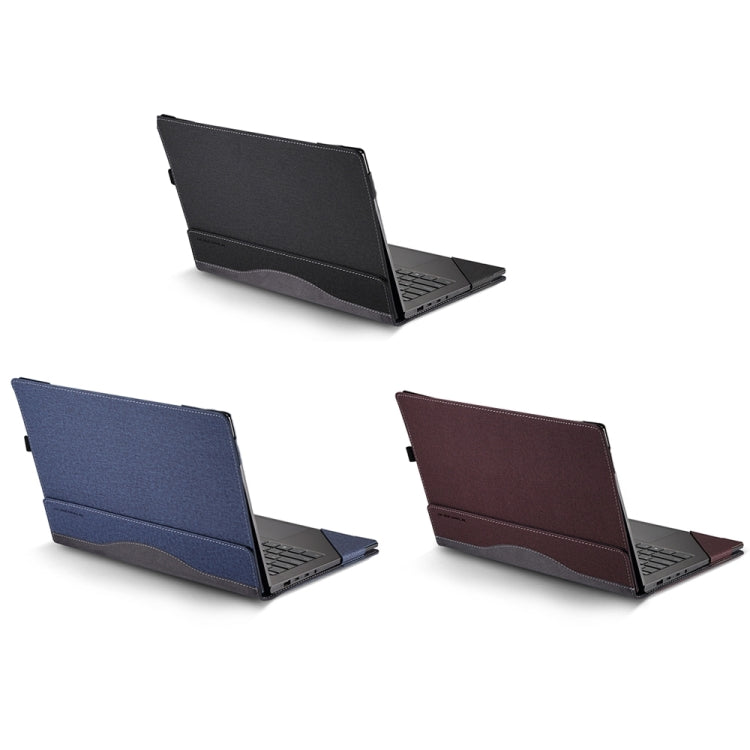 For Dell Latitude 3430 14 inch Leather Laptop Shockproof Protective Case(Black) - Screen & Keyboard Cover by PMC Jewellery | Online Shopping South Africa | PMC Jewellery | Buy Now Pay Later Mobicred