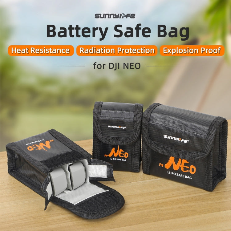 For DJI Neo Sunnylife Battery Explosion-proof Safe Bag Protective Li-Po Safe Bag(For 2pcs Batteries) - free shipping - PMC TechLife - Order now!
