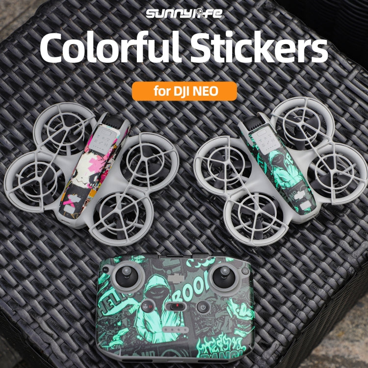 For DJI Neo 2pcs Combo Drone Body Protective Stickers(Graffiti Boom + Ghost Pop) - free shipping - PMC TechLife - Order now!