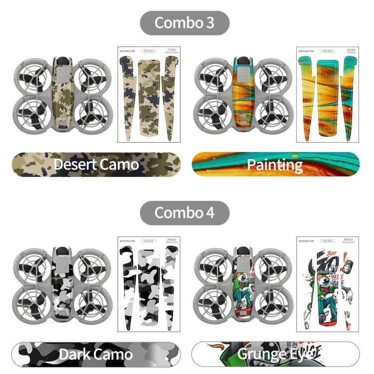 For DJI Neo 2pcs Combo Drone Body Protective Stickers(Graffiti Boom + Ghost Pop) - free shipping - PMC TechLife - Order now!
