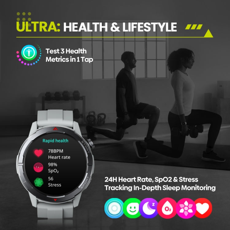 Zeblaze Stratos 3 Ultra 1.43 inch Screen Rugged Outdoor Sports GPS Smart Watch(Moon White) - free shipping - PMC TechLife - Order now!