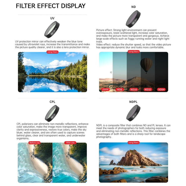 For DJI Neo JSR KB Series Drone Lens Filter, Filter:ND8PL - free shipping - PMC TechLife - Order now!