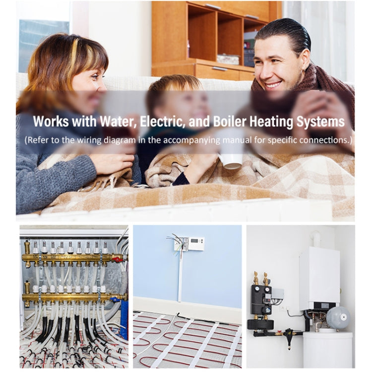 BHT-009GALW-MT Water Heating WiFi Smart Home LED Thermostat with Matter(White) - Thermostat & Thermometer by PMC Jewellery | Online Shopping South Africa | PMC Jewellery | Buy Now Pay Later Mobicred