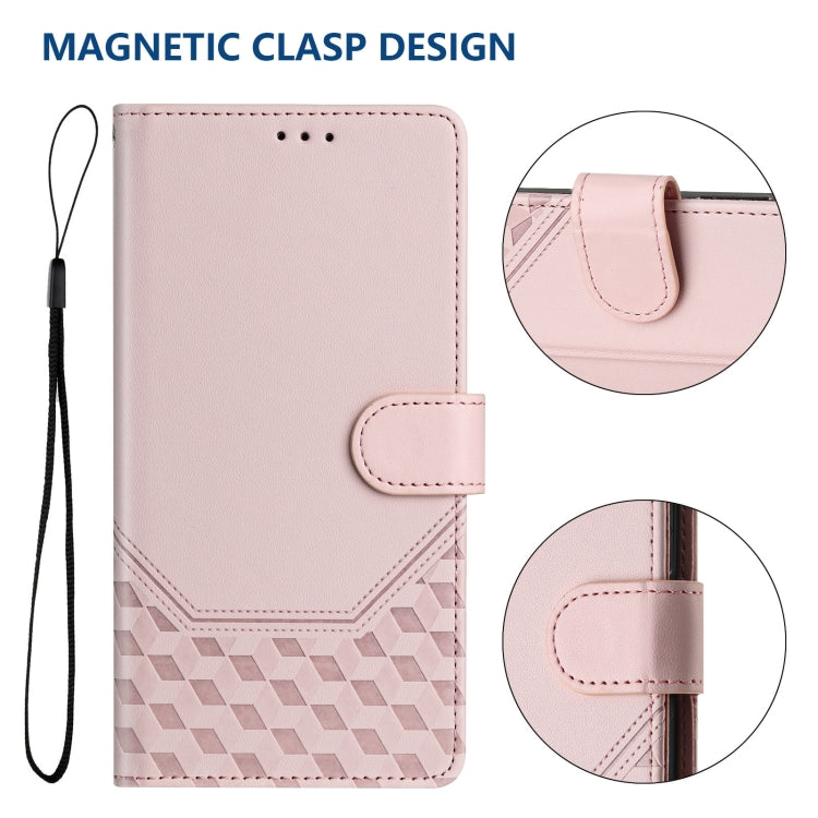 For Ulefone Note 18 Ultra Honeycomb Embossing RFID Leather Phone Case(Pink) - Ulefone Cases by PMC Jewellery | Online Shopping South Africa | PMC Jewellery | Buy Now Pay Later Mobicred